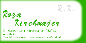 roza kirchmajer business card